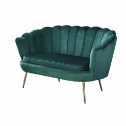 Muschelsofa, Höhe: 78 cm, grün/goldfarben