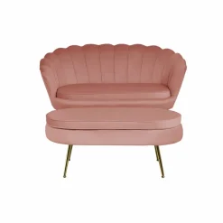 Muschelsofa, Höhe: 78 cm, rose/goldfarben