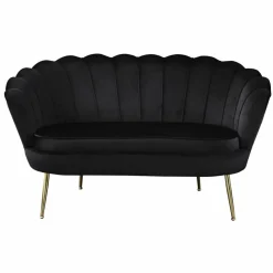 Muschelsofa, Höhe: 78 cm, schwarz/goldfarben