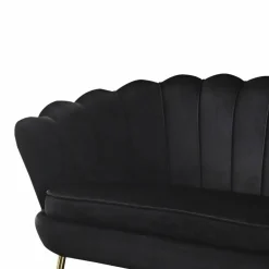 Muschelsofa, Höhe: 78 cm, schwarz/goldfarben