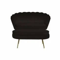 Muschelsofa, Höhe: 78 cm, schwarz/goldfarben