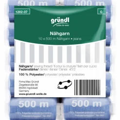 Nähgarn, jeansfarben, Polyester