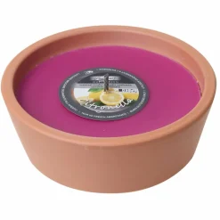 Outdoor-Kerze, Ø: 18,5 cm, pink, Duft: Zitronella