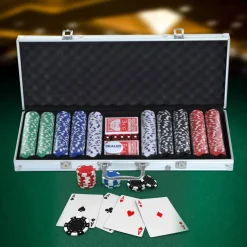 Pokerkoffer, bunt, Kunststoff/Aluminium