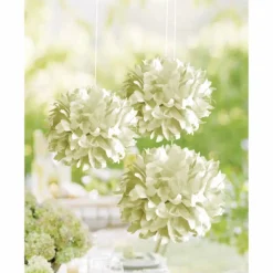 Pompons, Papier, beige