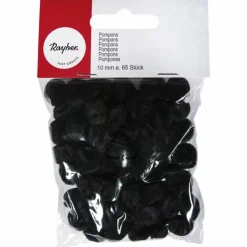 Pompons, Textl, schwarz