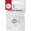 Pompons, Textl, weiß
