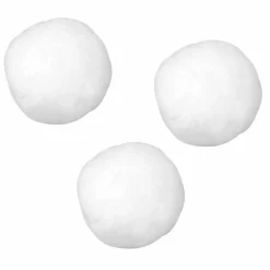Pompons, Textl, weiß