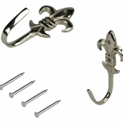 Raffhaken, Metall, braun