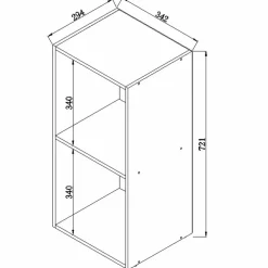 Regal »Offas 2«, BxHxL: 30 x 72 x 34 cm, Holzwerkstoff