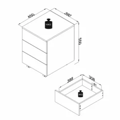 Rollcontainer »Dalosa«, BxHxL: 45 x 55 x 39 cm