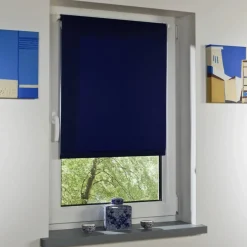 Rollo »Klemmfix«, blau, Polyester