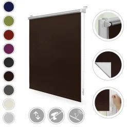 Rollo, Thermo, Klemmfix, 80x150 cm, braun