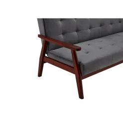 Schlafsofa, Breite: 190 cm, dunkelgrau/kirschbaum