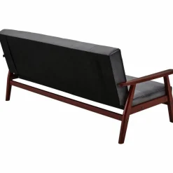Schlafsofa, Breite: 190 cm, dunkelgrau/kirschbaum