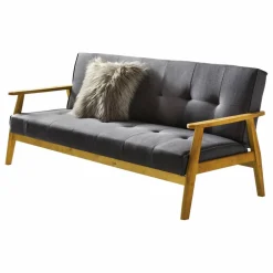 Schlafsofa, Breite: 190 cm, dunkelgrau