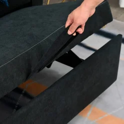 Schlafsofa, Breite: 82 cm, dunkelgrau