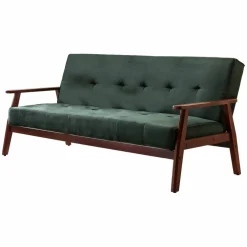 Schlafsofa, Breite: 190 cm, grün/kirschbaum