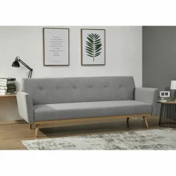 Schlafsofa, Breite: 212 cm, hellgrau