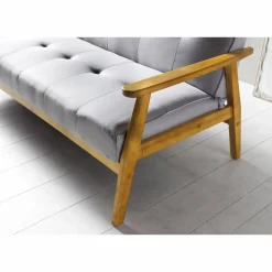 Schlafsofa, Breite: 190 cm, hellgrau