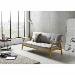 Schlafsofa, Breite: 190 cm, hellgrau