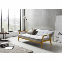 Schlafsofa, Breite: 190 cm, hellgrau