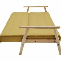 Schlafsofa, Breite: 190 cm, senffarben/natur