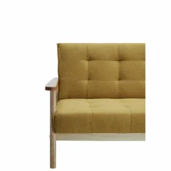 Schlafsofa, Breite: 190 cm, senffarben/natur
