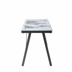 Schreibtisch, BxLxH: 113 x 58 x 73 cm, Glas/Metall