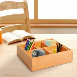 Schubladenorganizer, BxHxL: 17,6 x 7 x 24,6 cm, Bambus