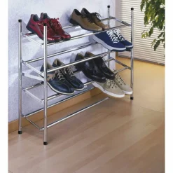 Schuhregal, Silber