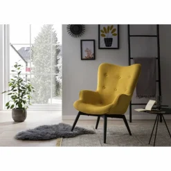 Sessel, Höhe: 92 cm, gelb/schwarz