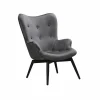 Sessel, Höhe: 92 cm, grau/schwarz