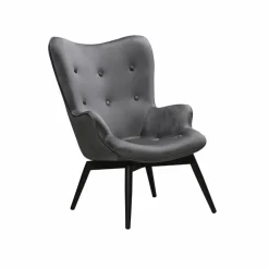 Sessel, Höhe: 92 cm, grau/schwarz