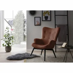 Sessel, Höhe: 92 cm, kupferfarben/schwarz