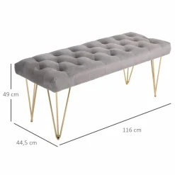 Sitzbank, BxHxT: 116 x 49 x 44,5 cm, Gestell aus Metall
