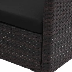 Sitzgruppe »GARTEN«, Polyethylen (PE)/Metall/gehärtetes Glas, braun/schwarz