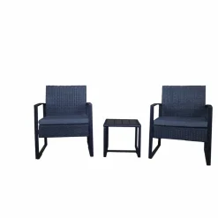 Sitzgruppe »GARTEN«, Polyrattan/Metall/Polywood, anthrazit/grau