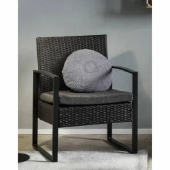 Sitzgruppe »GARTEN«, Polyrattan/Metall/Polywood, anthrazit/grau