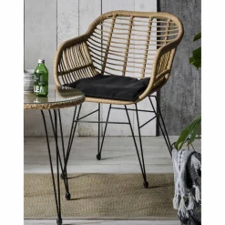 Sitzgruppe, polyrattan|metall|sicherheitsglas, natur|schwarz