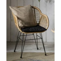 Sitzgruppe, polyrattan|metall|sicherheitsglas, natur|schwarz