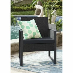 Sitzgruppe, polyrattan|metall|polywood, anthrazit