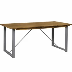 Sitzgruppe, 1 Tisch + 1 Sitzbank, Akazie, natur/grau