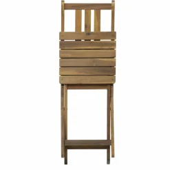 Sitzgruppe, 1 Tisch + 2 Stühle, Akazie, natur