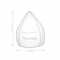 Sitzsack »BeanBag EASY L«, blau, BxH: 70 x 90 cm