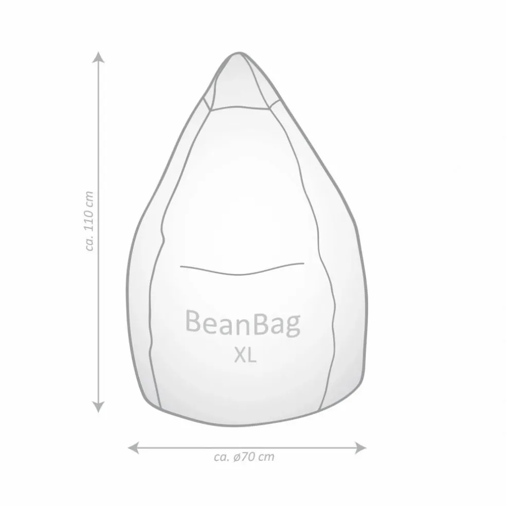Sitzsack »BeanBag EASY XL«, gelb, BxH: 70 x 110 cm