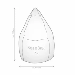Sitzsack »BeanBag EASY XL«, lila, BxH: 70 x 110 cm