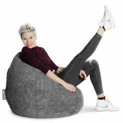 Sitzsack »BeanBag FLUFFY XL«, grau, BxH: 70 x 110 cm