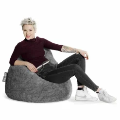 Sitzsack »BeanBag FLUFFY XL«, grau, BxH: 70 x 110 cm