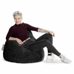 Sitzsack »BeanBag FLUFFY XL«, schwarz, BxH: 70 x 110 cm
